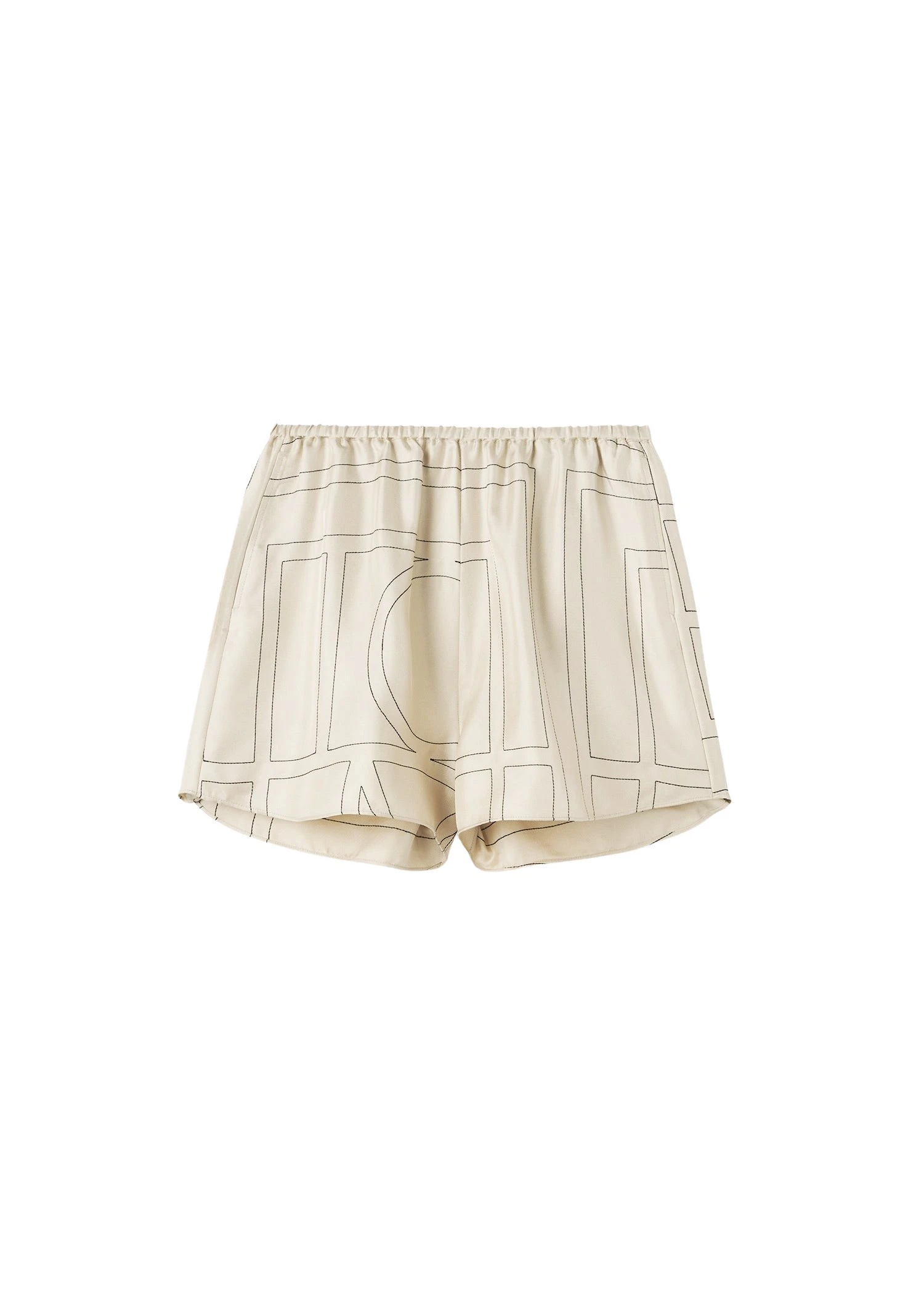 Toteme-Monogram-silk-pj-shorts-ivory-in-Ivory-monogram31136_nobg Totême Monogram silk pj shorts ivory in Ivory monogram - Pants - Scandinavian Minimalist Luxury at Luxury Shoes
