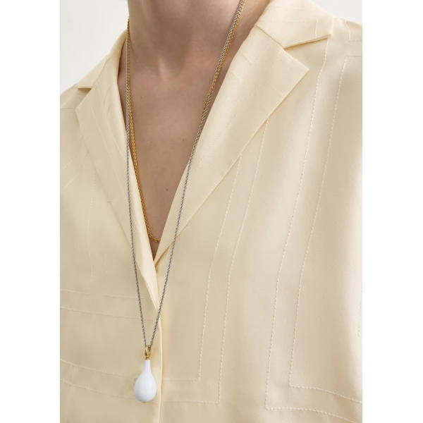 Totême Monogram silk pj top in Cream - Tops - Scandinavian Minimalist Luxury at Luxury Shoes 