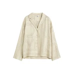 Totême Monogram silk pj top in Ivory - Tops - Scandinavian Minimalist Luxury at Luxury Shoes 