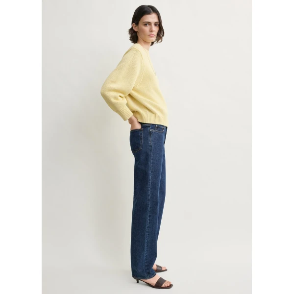 Totême Oversized crew knit in Buttercup - Knitwear - Scandinavian Minimalist Luxury at Luxury Shoes 