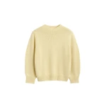 Totême Oversized crew knit in Buttercup - Knitwear - Scandinavian Minimalist Luxury at Luxury Shoes 