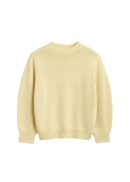 Totême Oversized crew knit in Buttercup - Knitwear - Scandinavian Minimalist Luxury at Luxury Shoes 