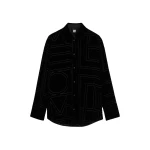 Totême Oversized devoré shirt in Black - Tops - Scandinavian Minimalist Luxury at Luxury Shoes 