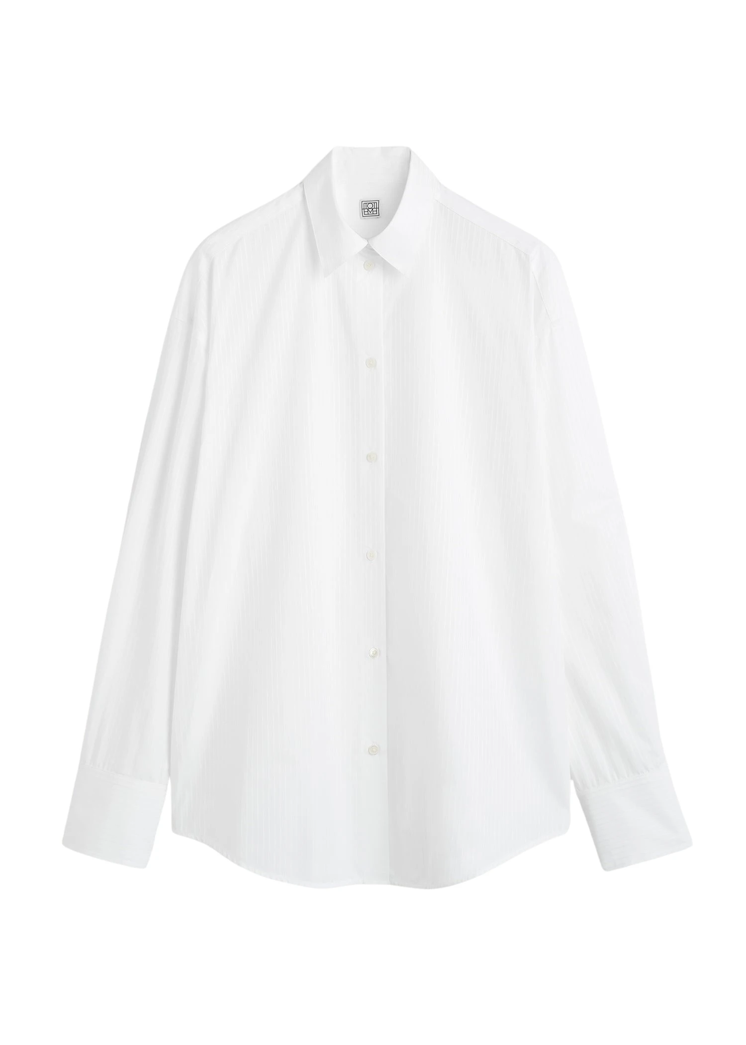 Toteme-Oversized-striped-shirt-in-White96341_nobg Totême Oversized striped shirt in White - Tops - Scandinavian Minimalist Luxury at Luxury Shoes