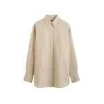 Totême Oversized summer shirt in Natural - Tops - Scandinavian Minimalist Luxury at Luxury Shoes 