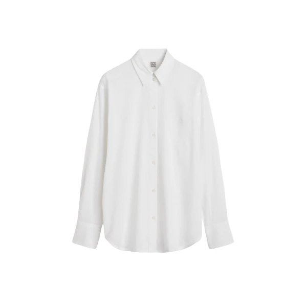 Totême Oversized summer shirt in White - Tops - Scandinavian Minimalist Luxury at Luxury Shoes 