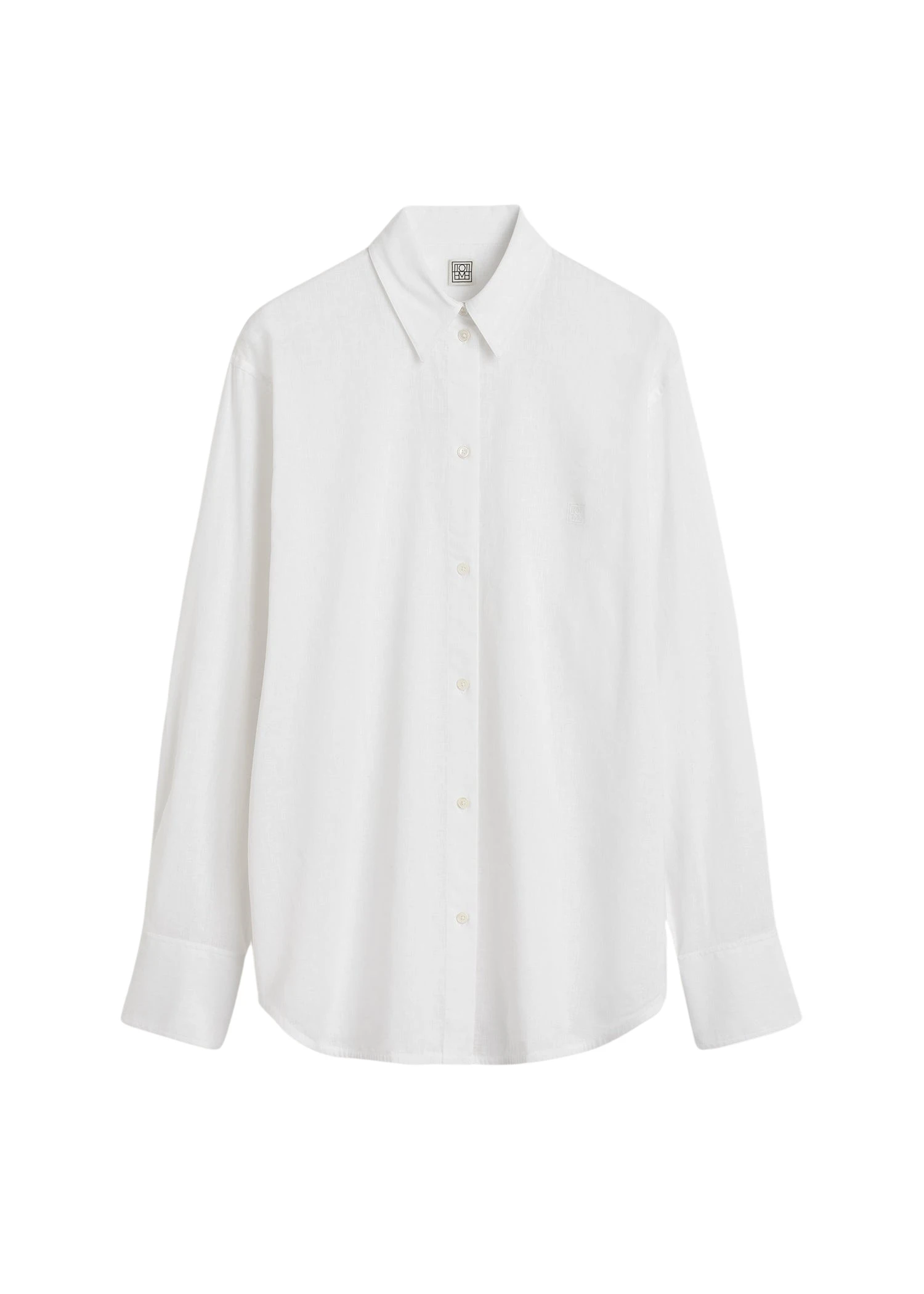 Toteme-Oversized-summer-shirt-in-White81420_nobg Totême Oversized summer shirt in White - Tops - Scandinavian Minimalist Luxury at Luxury Shoes