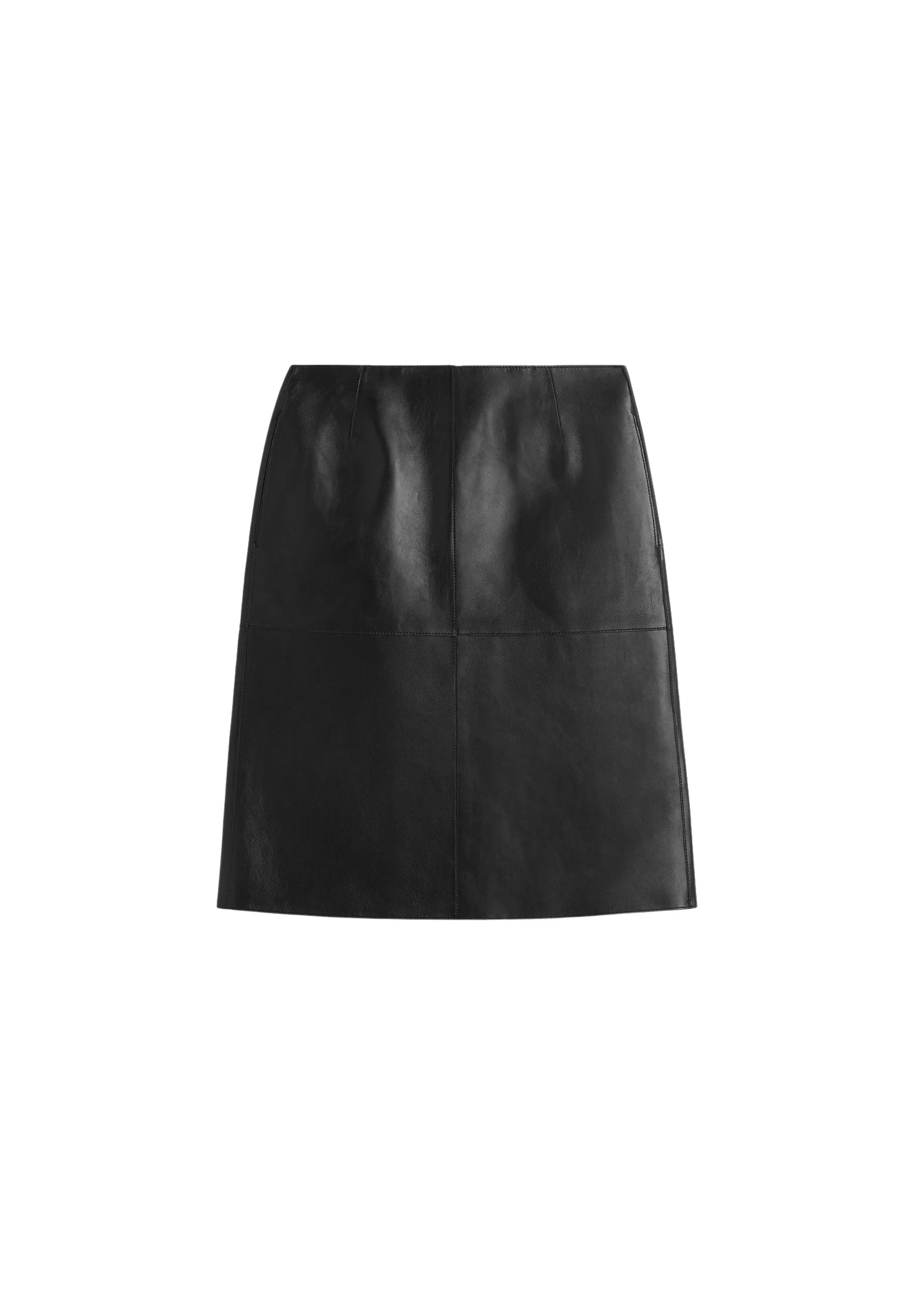 Toteme-Paneled-leather-skirt-in-Black92915_nobg Totême Paneled leather skirt in Black - Skirts - Scandinavian Minimalist Luxury at Luxury Shoes