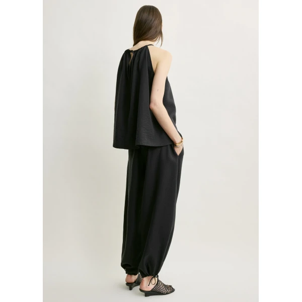 Totême Parachute halter top in Black - Tops - Scandinavian Minimalist Luxury at Luxury Shoes 