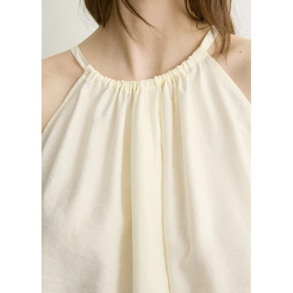Totême Parachute halter top in Off-white - Tops - Scandinavian Minimalist Luxury at Luxury Shoes 