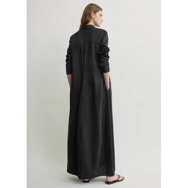 Totême Parachute shirtdress in Black - Dresses - Scandinavian Minimalist Luxury at Luxury Shoes 