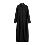Totême Parachute shirtdress in Black - Dresses - Scandinavian Minimalist Luxury at Luxury Shoes 