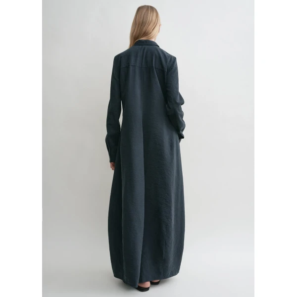 Totême Parachute shirtdress in Nightfall - Dresses - Scandinavian Minimalist Luxury at Luxury Shoes 