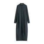 Totême Parachute shirtdress in Nightfall - Dresses - Scandinavian Minimalist Luxury at Luxury Shoes 