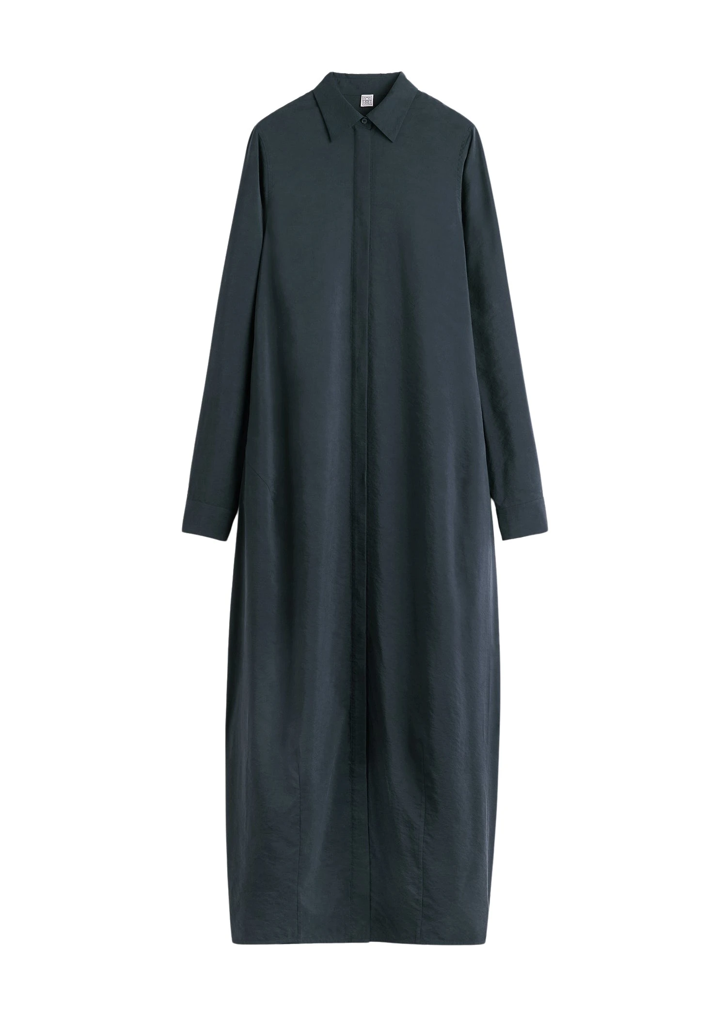 Toteme-Parachute-shirtdress-in-Nightfall23862_nobg Totême Parachute shirtdress in Nightfall - Dresses - Scandinavian Minimalist Luxury at Luxury Shoes