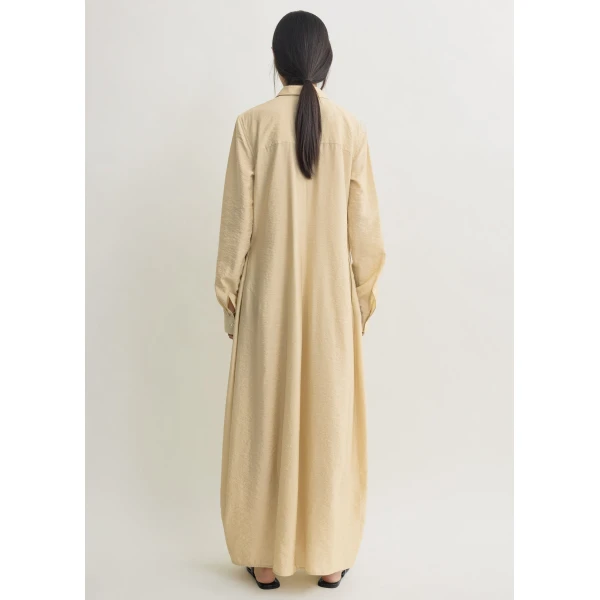 Totême Parachute shirtdress in Stone - Dresses - Scandinavian Minimalist Luxury at Luxury Shoes 