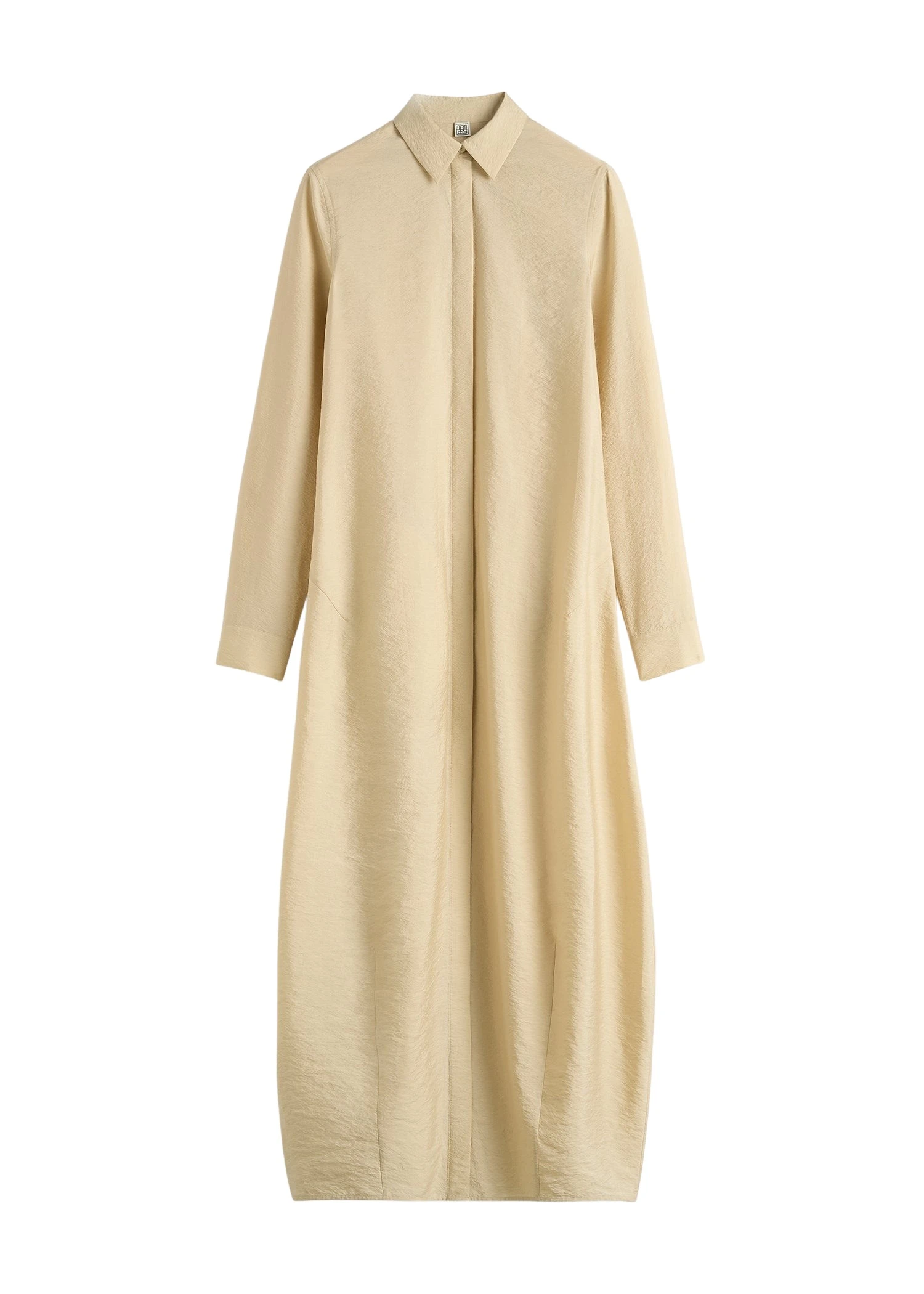 Toteme-Parachute-shirtdress-in-Stone81226_nobg Totême Parachute shirtdress in Stone - Dresses - Scandinavian Minimalist Luxury at Luxury Shoes