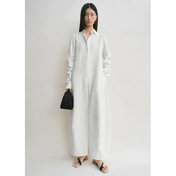 Totême Parachute shirtdress in White - Dresses - Scandinavian Minimalist Luxury at Luxury Shoes 
