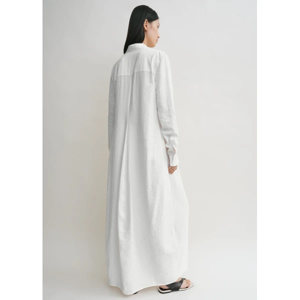 Totême Parachute shirtdress in White - Dresses - Scandinavian Minimalist Luxury at Luxury Shoes 
