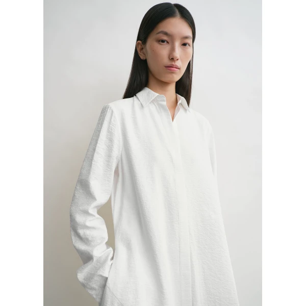 Totême Parachute shirtdress in White - Dresses - Scandinavian Minimalist Luxury at Luxury Shoes 