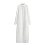 Totême Parachute shirtdress in White - Dresses - Scandinavian Minimalist Luxury at Luxury Shoes 