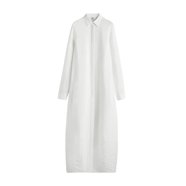 Totême Parachute shirtdress in White - Dresses - Scandinavian Minimalist Luxury at Luxury Shoes 