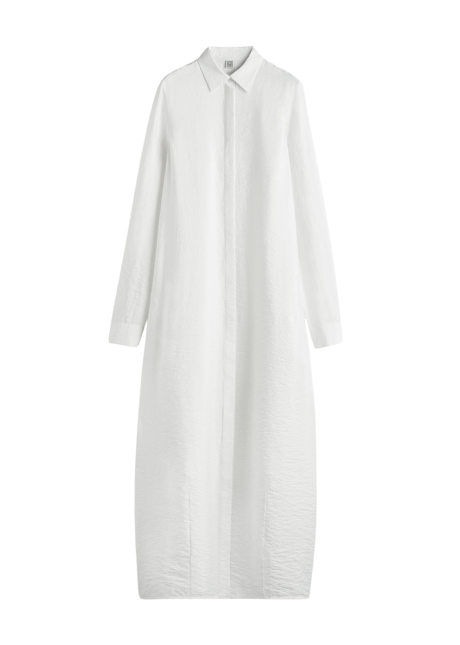 Toteme-Parachute-shirtdress-in-White22925_nobg Totême Parachute shirtdress in White - Dresses - Scandinavian Minimalist Luxury at Luxury Shoes