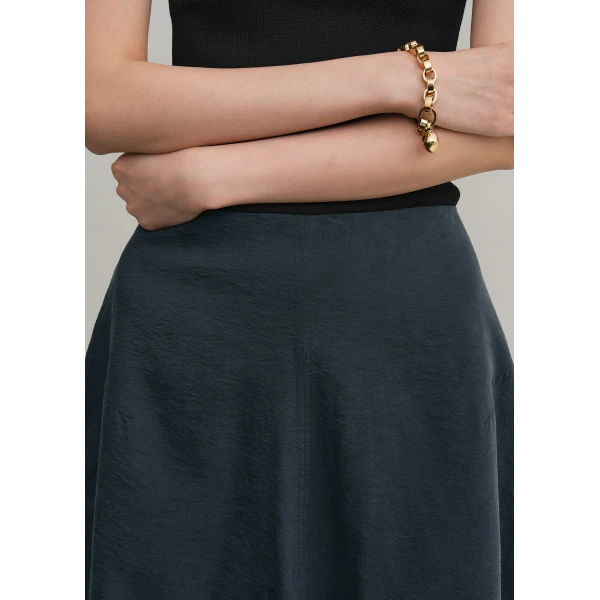 Totême Parachute skirt in Nightfall - Skirts - Scandinavian Minimalist Luxury at Luxury Shoes 