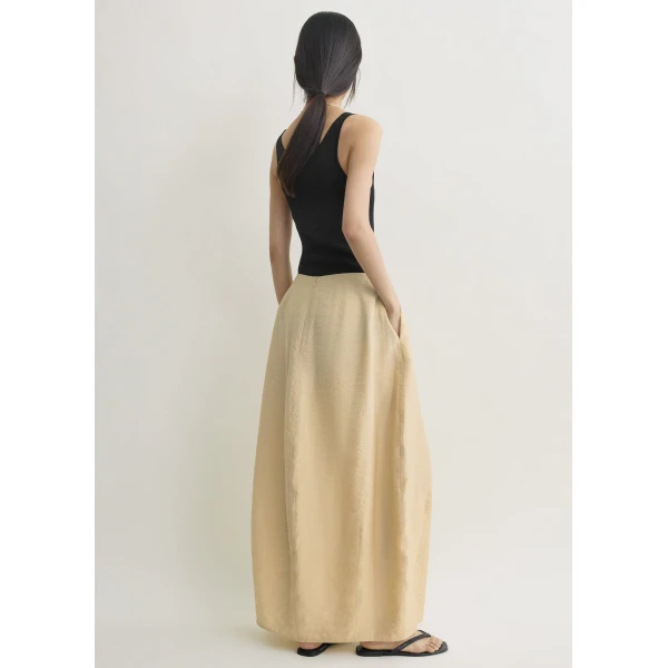 Totême Parachute skirt in Stone - Skirts - Scandinavian Minimalist Luxury at Luxury Shoes 