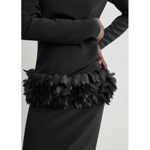 Totême Petal dress in Black - Dresses - Scandinavian Minimalist Luxury at Luxury Shoes 