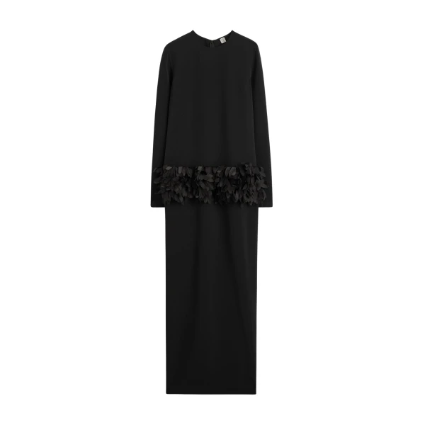 Totême Petal dress in Black - Dresses - Scandinavian Minimalist Luxury at Luxury Shoes 