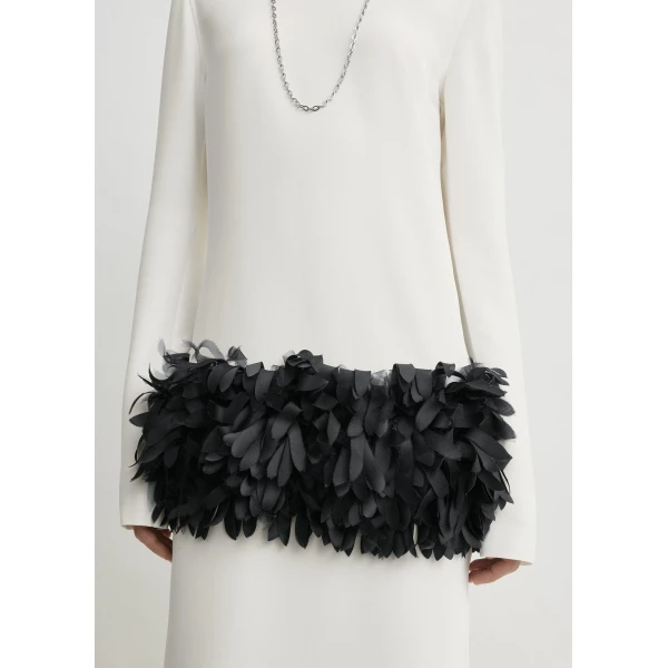 Totême Petal dress in Off-white - Dresses - Scandinavian Minimalist Luxury at Luxury Shoes 
