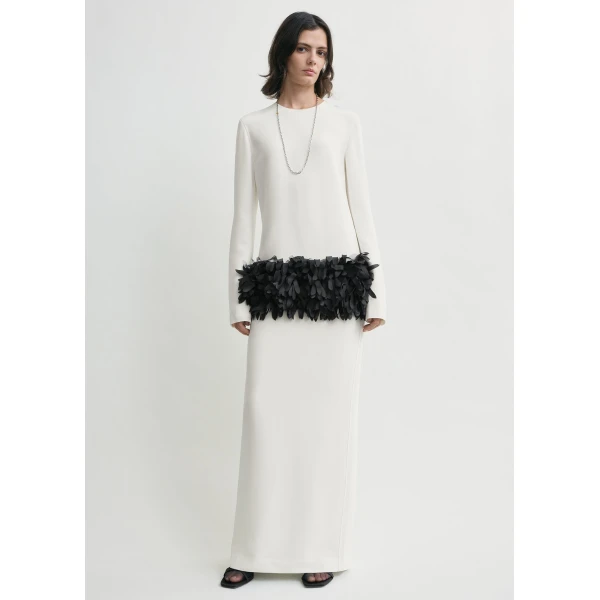 Totême Petal dress in Off-white - Dresses - Scandinavian Minimalist Luxury at Luxury Shoes 