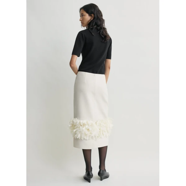 Totême Petal skirt in Ecru - Skirts - Scandinavian Minimalist Luxury at Luxury Shoes 