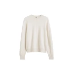Totême Pintucked sweater in Ecru - Knitwear - Scandinavian Minimalist Luxury at Luxury Shoes 