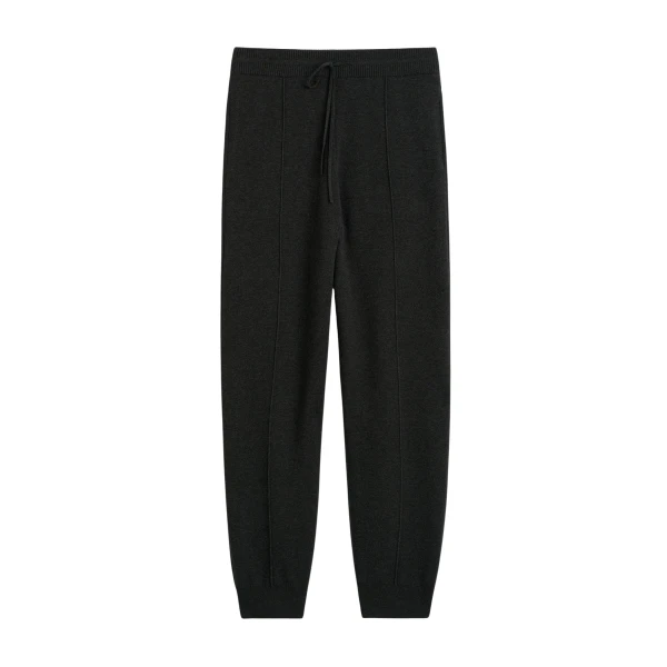 Totême Pintucked sweatpants charcoal in Charcoal melange - Pants - Scandinavian Minimalist Luxury at Luxury Shoes 