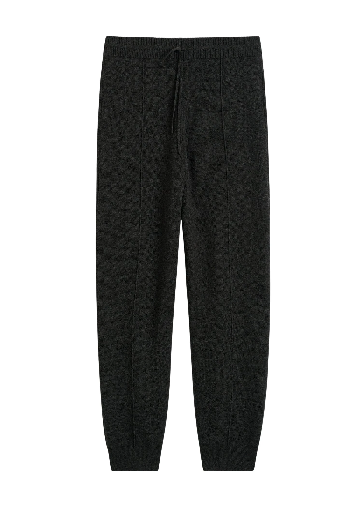 Toteme-Pintucked-sweatpants-charcoal-in-Charcoal-melange43881_nobg Totême Pintucked sweatpants charcoal in Charcoal melange - Pants - Scandinavian Minimalist Luxury at Luxury Shoes