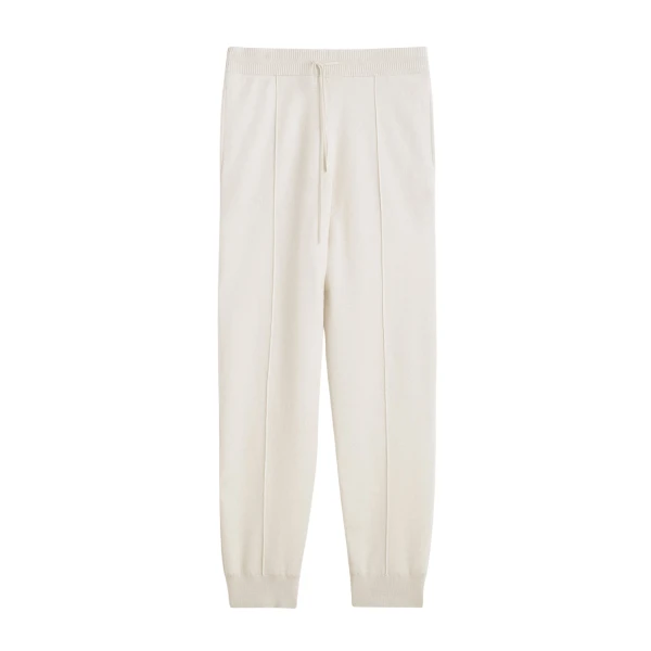 Totême Pintucked sweatpants in Ecru - Pants - Scandinavian Minimalist Luxury at Luxury Shoes 