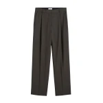 Totême Pleat trousers in Pepper - Pants - Scandinavian Minimalist Luxury at Luxury Shoes 