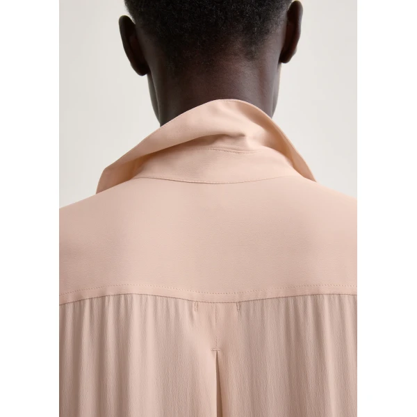 Totême Pleated shirtdress in Dusty pink - Dresses - Scandinavian Minimalist Luxury at Luxury Shoes 