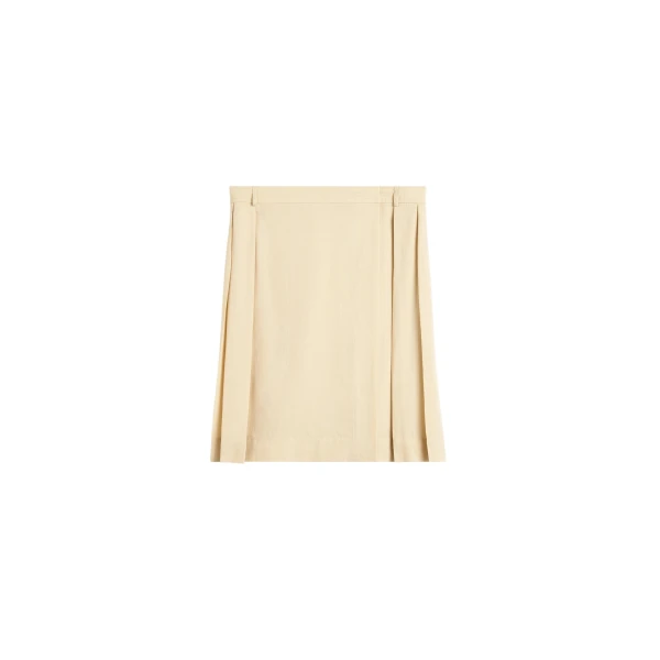 Totême Pleated wrap skirt in Champagne - Skirts - Scandinavian Minimalist Luxury at Luxury Shoes 