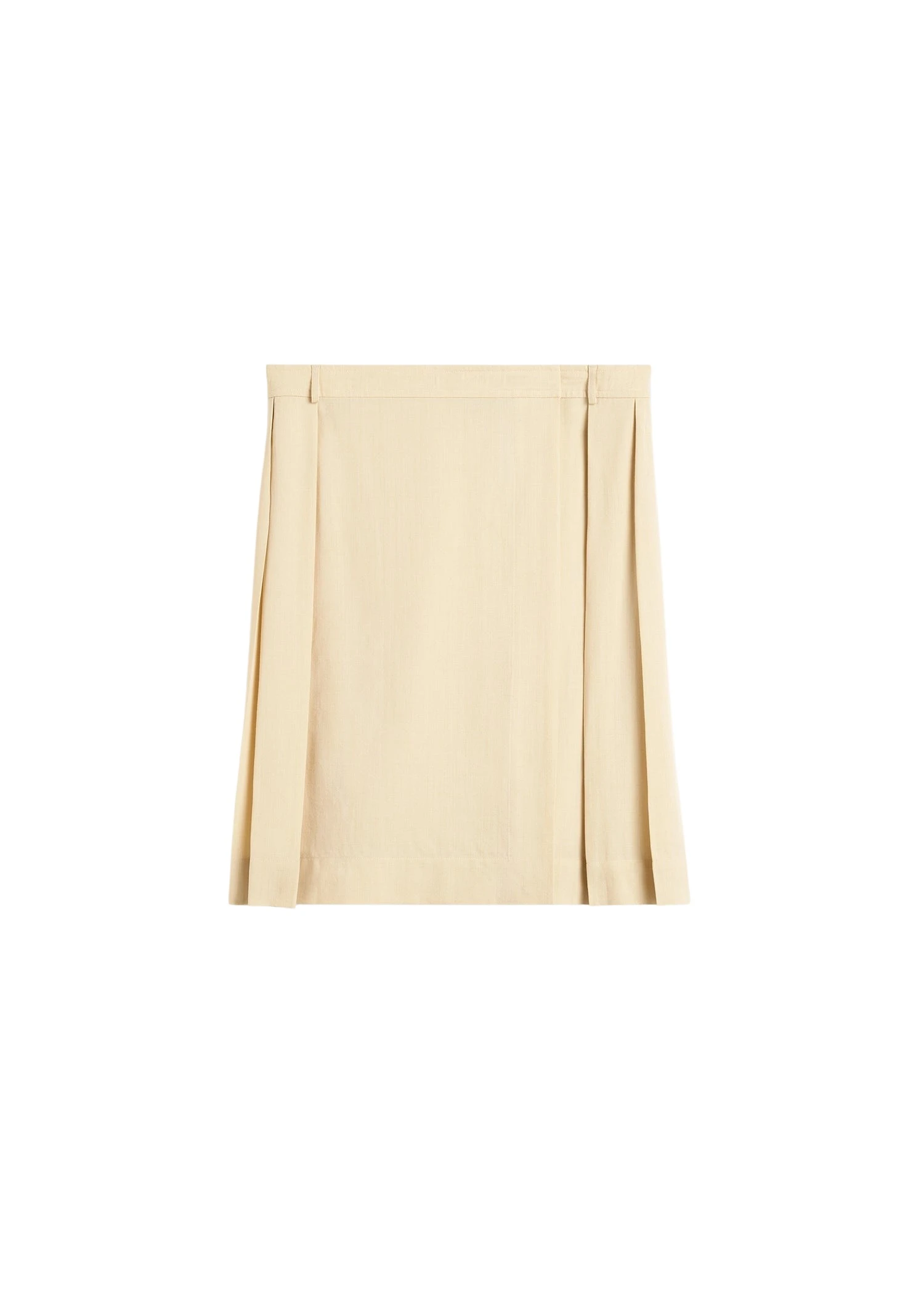 Toteme-Pleated-wrap-skirt-in-Champagne79140_nobg Totême Pleated wrap skirt in Champagne - Skirts - Scandinavian Minimalist Luxury at Luxury Shoes