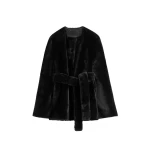 Totême Plush shearling jacket in Black - Jackets - Scandinavian Minimalist Luxury at Luxury Shoes 
