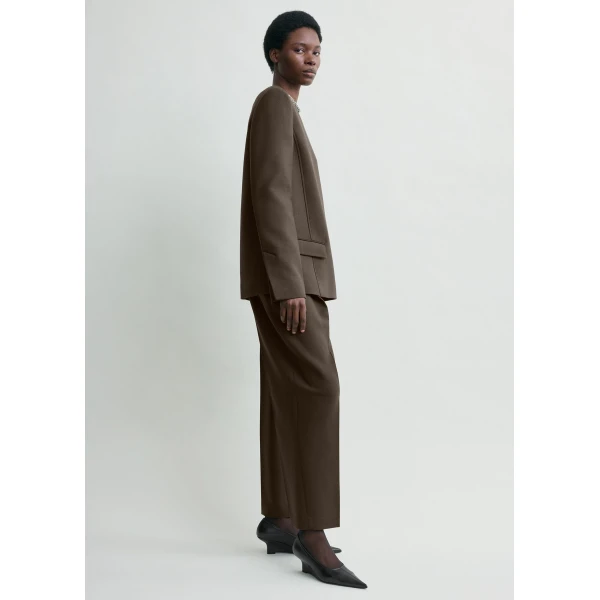 Totême Pocket top in Bark - Tops - Scandinavian Minimalist Luxury at Luxury Shoes 