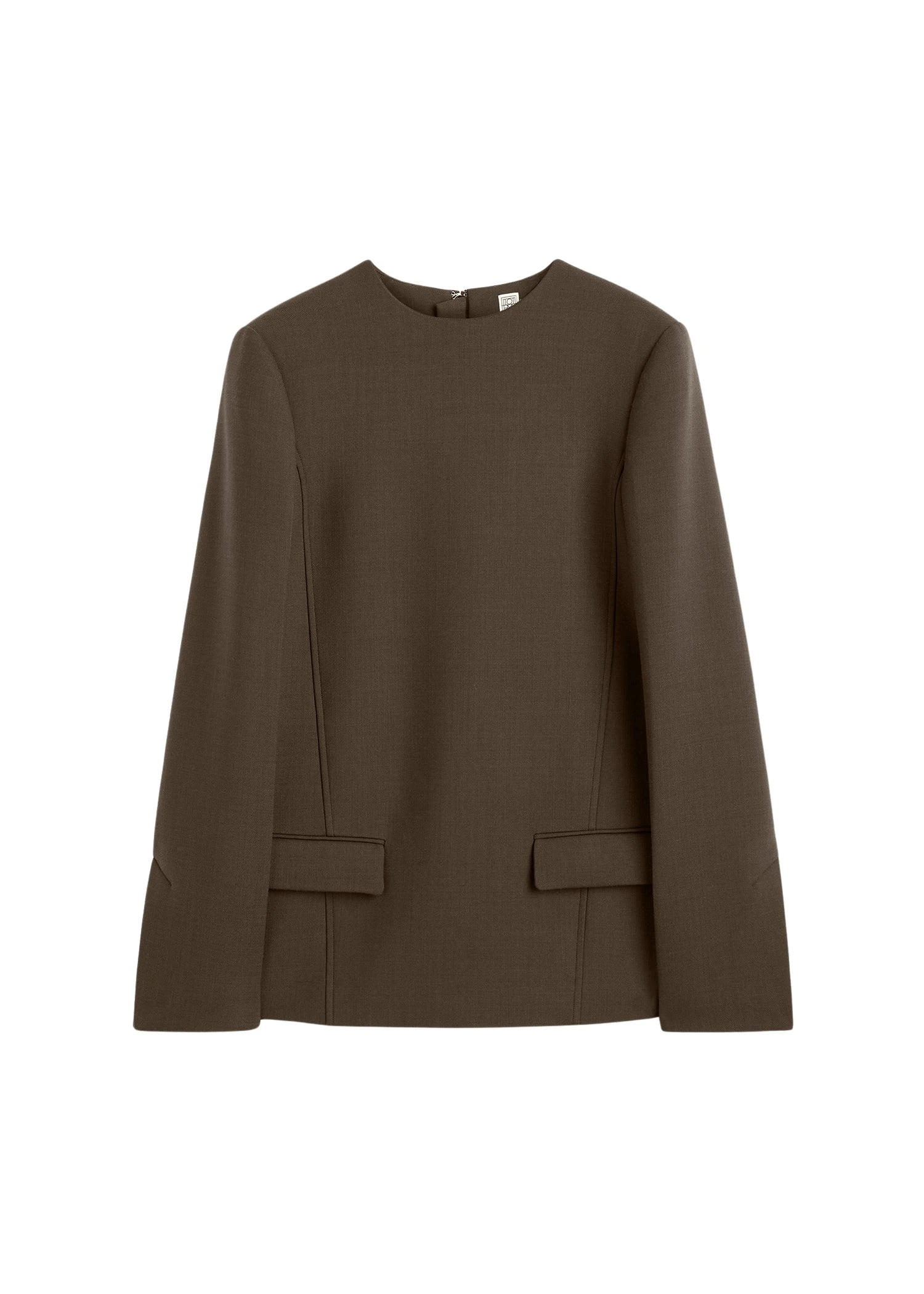 Toteme-Pocket-top-in-Bark27810_nobg Totême Pocket top in Bark - Tops - Scandinavian Minimalist Luxury at Luxury Shoes