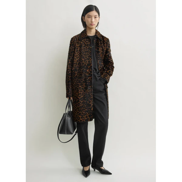 Totême Pony hair coat in Leopard - Coats - Scandinavian Minimalist Luxury at Luxury Shoes 