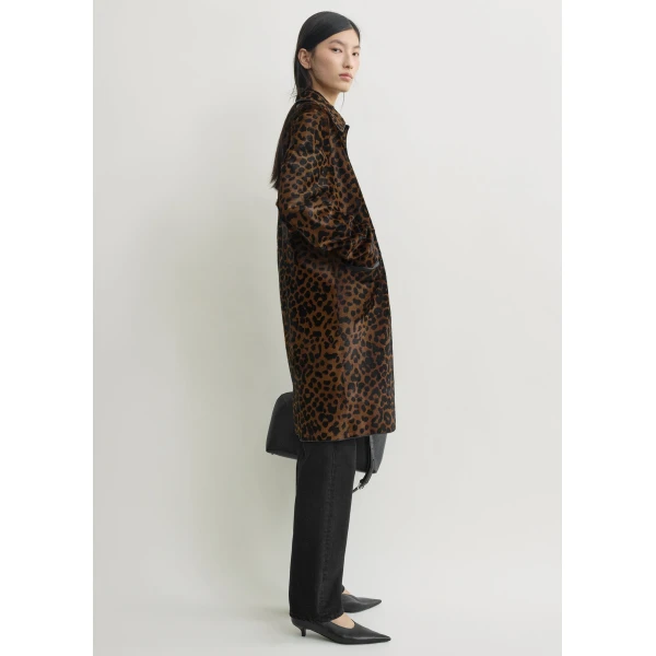 Totême Pony hair coat in Leopard - Coats - Scandinavian Minimalist Luxury at Luxury Shoes 
