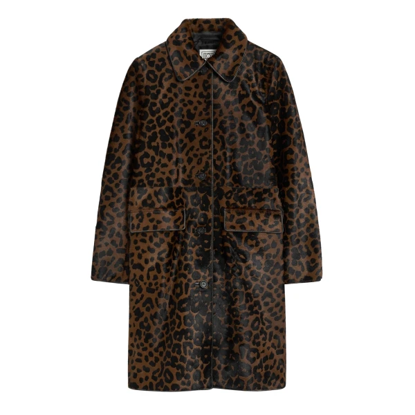 Totême Pony hair coat in Leopard - Coats - Scandinavian Minimalist Luxury at Luxury Shoes 