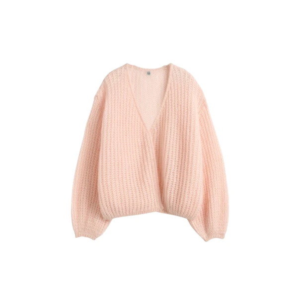 Totême Puffed cardigan in Bloom - Knitwear - Scandinavian Minimalist Luxury at Luxury Shoes 