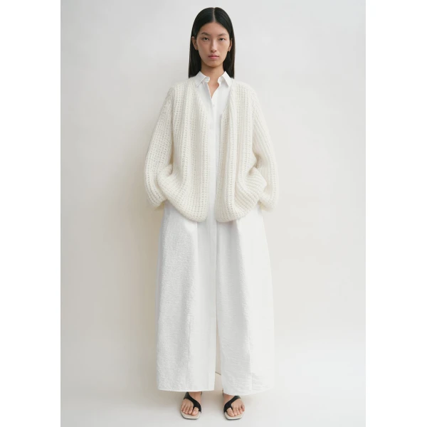 Totême Puffed cardigan off-white in Off white - Knitwear - Scandinavian Minimalist Luxury at Luxury Shoes 